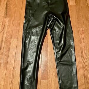 Joie Sleek Black Faux Leather Pants NWT (XXL)